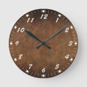 Horloge Ronde Vieux Monde Faux Leather (Recto)