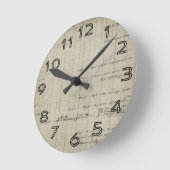 Horloge Ronde vieux registre manuscrit (Angle)