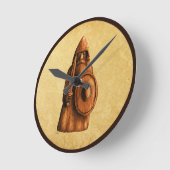 Horloge Ronde Viking rustique (Angle)