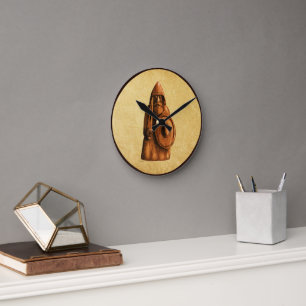 Horloge Ronde Viking rustique