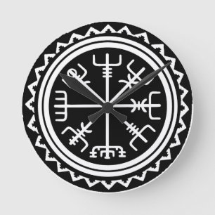 Horloge Ronde Viking Vegvisir Nautical Compass