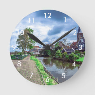 Horloge Ronde Village de pêcheurs traditionnel Marken, Pays-Bas