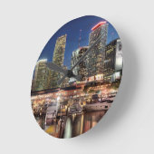 Horloge Ronde Ville d'horizon de Miami en Floride (Angle)