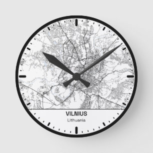 Horloge Ronde Vilnius Clock City Line Art