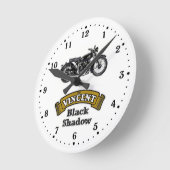 Horloge Ronde Vincent Black Shadow wall clock (Angle)