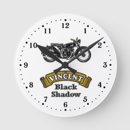 Horloge Ronde Vincent Black Shadow wall clock (Recto)