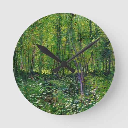 Horloge Ronde Vincent Van Gogh Arbres Et Sous-Croissance (Recto)