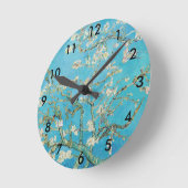 Horloge Ronde Vincent van Gogh - Fleur d'amandes (Angle)