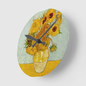 Horloge Ronde Vincent van Gogh Sunflowers (Angle)