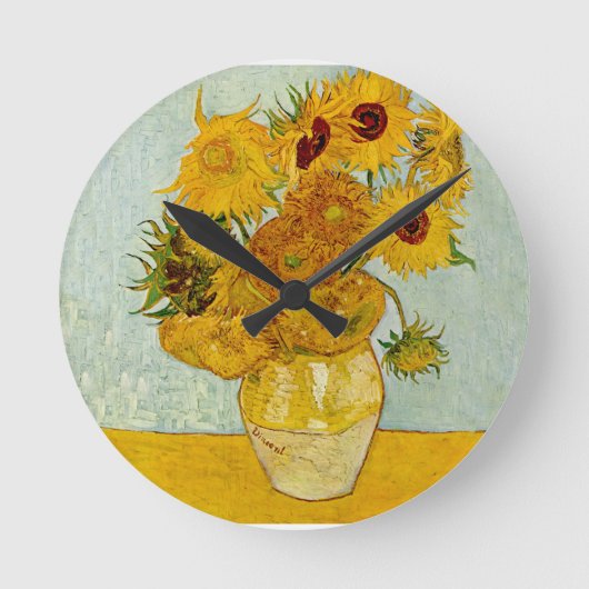 Horloge Ronde Vincent van Gogh Sunflowers (Recto)