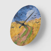 Horloge Ronde Vincent van Gogh | Wheatfield with Crows, 1890 (Angle)