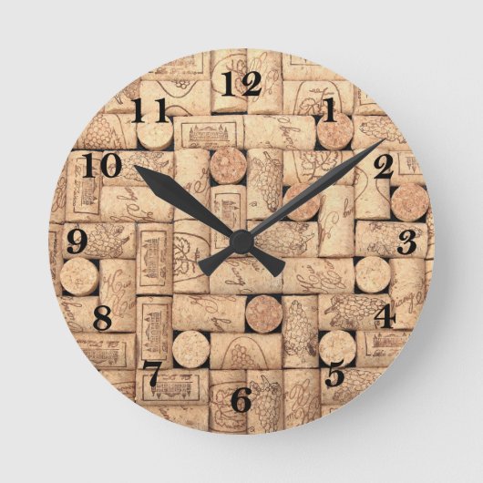 Horloge Ronde Vins Corks (Recto)