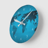 Horloge Ronde Vintage blue (Angle)