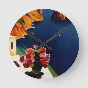 Horloge Ronde Vintage Capri Italie Voyage