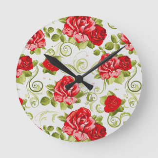 Horloge Ronde vintage floral