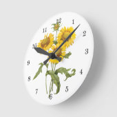 Horloge Ronde Vintage Floral Blanket Flower Sunflower by Redoute (Angle)