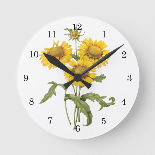 Horloge Ronde Vintage Floral Blanket Flower Sunflower by Redoute (Recto)