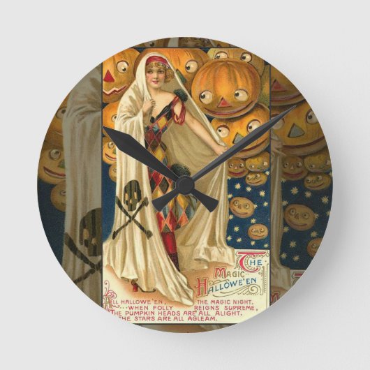 Horloge Ronde Vintage Halloween (Recto)