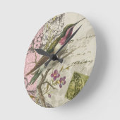 Horloge Ronde Vintage Hummingbird.clock (Angle)