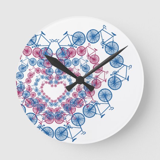 Horloge Ronde Vintage I love Cycling (Recto)