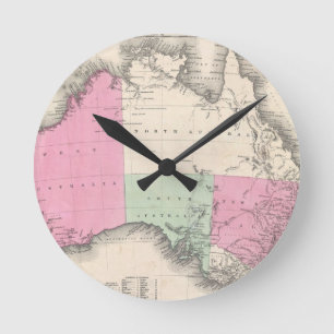 Horloge Ronde Vintage map of Australia