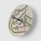 Horloge Ronde Vintage Map of Bermuda (Angle)