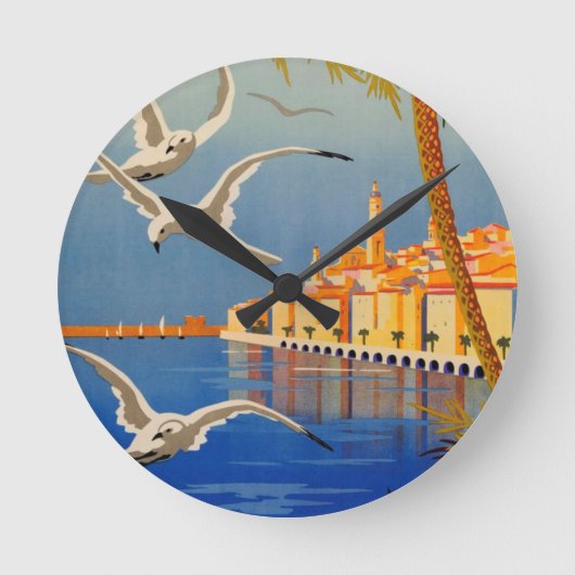 Horloge Ronde Vintage Menton CoTe D'azur (Recto)