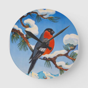 Horloge Ronde Vintage Pontresina Vacances Swiss Air Suisse