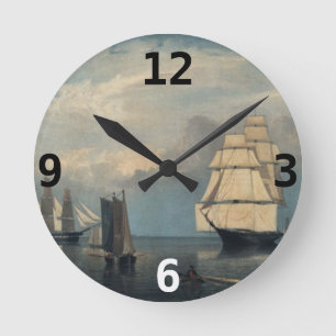 Horloge Ronde Vintage ships clock