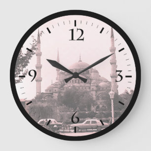 Horloge Ronde Vintage Turquie Istanbul La Mosquée Bleue Grande H