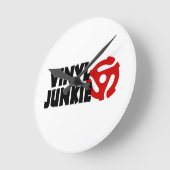 Horloge Ronde Vinyl Junkie (Angle)