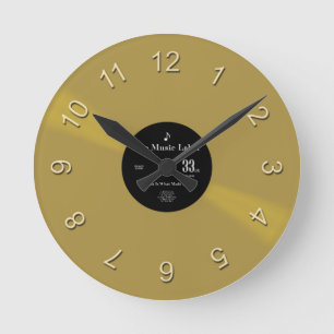Horloge Ronde Vinyl Time