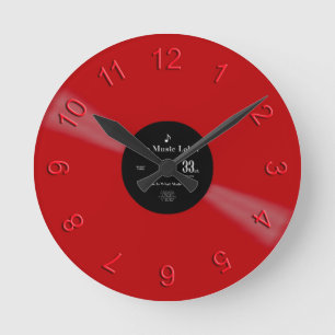 Horloge Ronde Vinyl Time