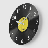 Horloge ronde vinyle (Angle)