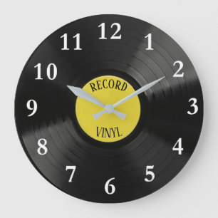 Horloge ronde vinyle