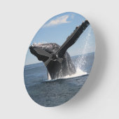 Horloge Ronde Violation adulte de baleine de bosse (Angle)