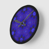 Horloge Ronde Violet et bleu en 3D (Angle)
