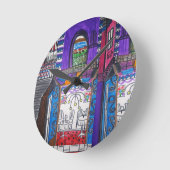 Horloge Ronde Violetas Cafe (Angle)