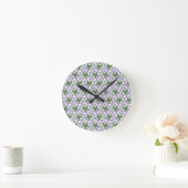 Horloge Ronde Violets doux Motif jolie cadenas ronde (Maison)