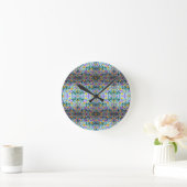 Horloge Ronde Violets Et Lampes (Maison)