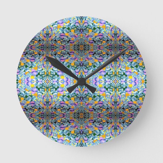 Horloge Ronde Violets Et Lampes (Recto)