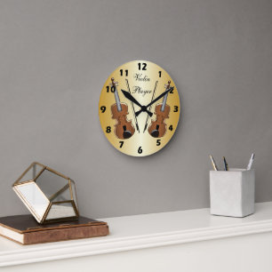 Horloge Ronde Violon