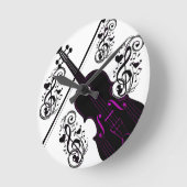 Horloge Ronde Violon, amour cinglé_ (Angle)