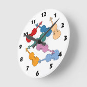 Horloge Ronde Violon coloré (Angle)