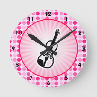 Horloge Ronde Violon mignon