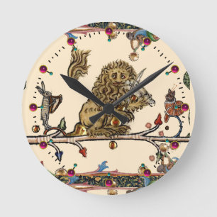 Horloge Ronde Violoniste Lion, Hare