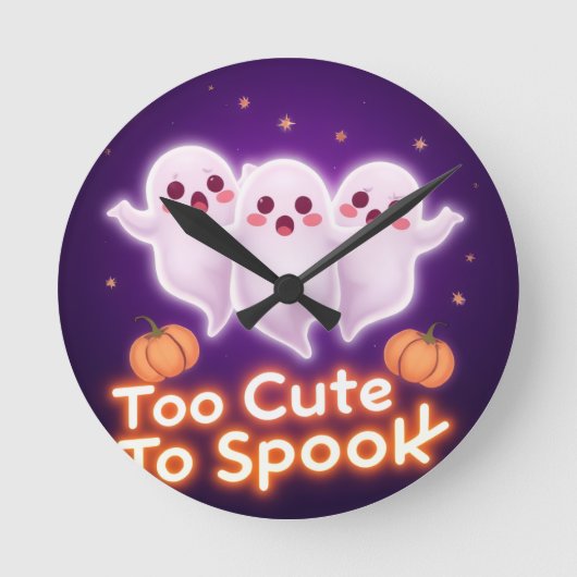 Horloge Ronde Viral Spooky Cute Ghosts 👻 Halloween Design (Recto)