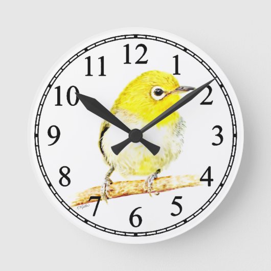 Horloge Ronde Viro jaune (Recto)