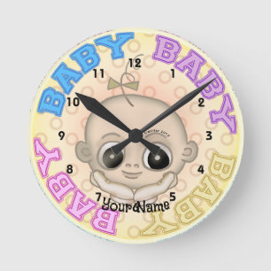 Horloge Ronde Visage de bébé