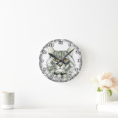Horloge Ronde visage de chat (Maison)